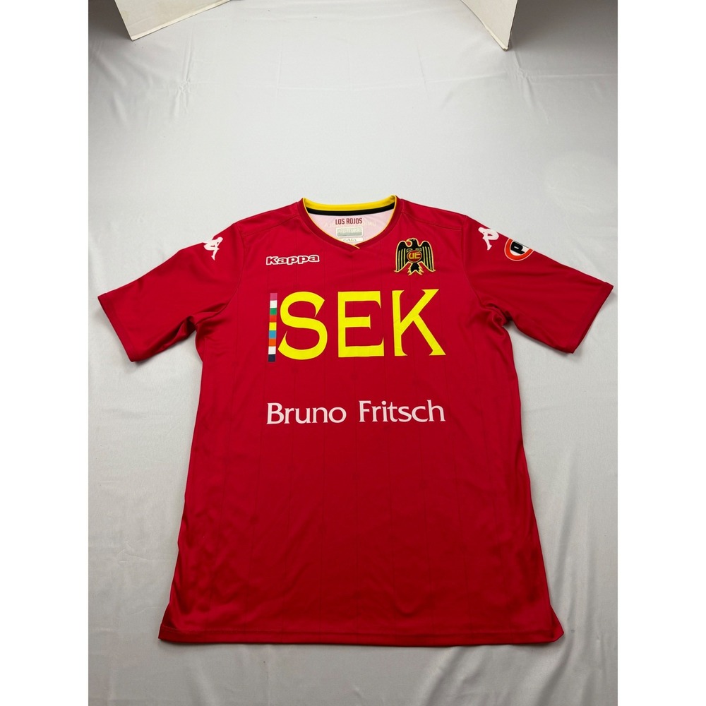 Kappa Union Espanola Soccer Jersey Mens XL Red Los Rojos SEK Bruno Fritsch Shirt